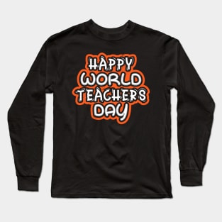 Thankful Teacher Retro Groovy Thanksgiving Fall Women Men Long Sleeve T-Shirt